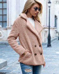 Damen weicher und warmer Mantel | Winter – Rosa