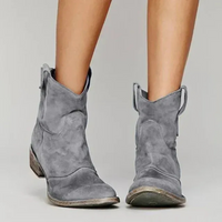 Damen-Westernstiefel im Vintage-Stil | Cowboy – Grau