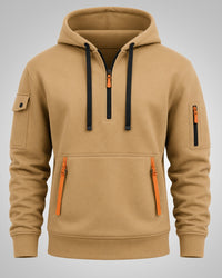 Daniel | Herren Sportlicher Half-Zip Hoodie – Khaki