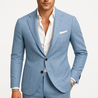 David | Herren Frühjahrsanzug elegant geschnitten – Blau