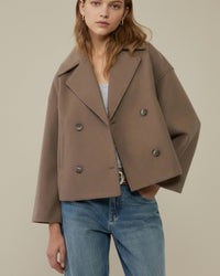 Ida | Damen Schicker Herbst Mantel – Braun