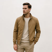 Denver | Herren Klassische Reißverschluss Jacke – Khaki