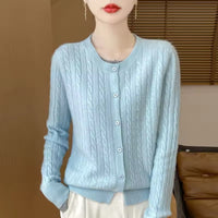 SELMA - BEQUEME STRICKJACKE – Blau