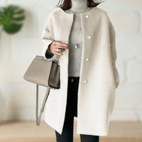 MELINA - ELEGANTER WOLLMANTEL – Beige
