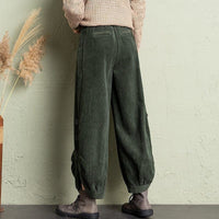 BEATE - WEITE CORDHOSE – Dunkelgrün