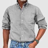 BENEDIKT - LANGARMLIGES CASUALHEMD – Grau