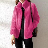 CARLA - FLEECEJACKE MIT REISSVERSCHLUSS – Rosa