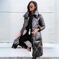 INGA - ELEGANTER GESTEPPTER MANTEL – Schwarz