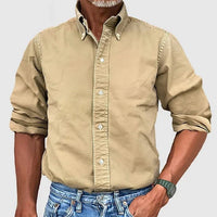 BENEDIKT - LANGARMLIGES CASUALHEMD – Khaki