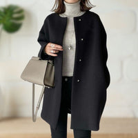 MELINA - ELEGANTER WOLLMANTEL – Schwarz