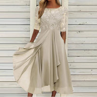 Angelique – Elegantes Kleid mit zarter Spitze – Weiß