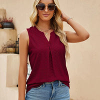 Milwa | Stilvolle Designer-Bluse mit V-Ausschnitt – Rot