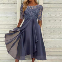 Angelique – Elegantes Kleid mit zarter Spitze – Violett