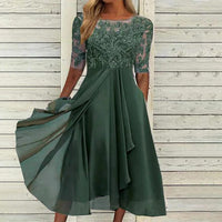 Margherita | Elegantes Spitzenkleid – Grün