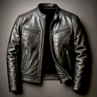 Dominik | Herren Vintage Lederjacke Zeitlos – Schwarz