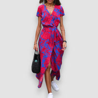 Louis | Geblümtes Kleid – Rot