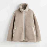 Lasilith | Teddy Fleece Jacke – Kaffeebraun