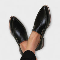 Jacqueline | Damen Loafer Klassisch Flach Slip-On Komfort Alltag Elegant – Schwarz
