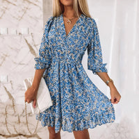 Blumen Kleid – Blau