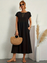 Leni | Kleid mit Taschen – Schwarz