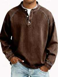 Calor - Soft-Touch-Henleyshirt – Braun