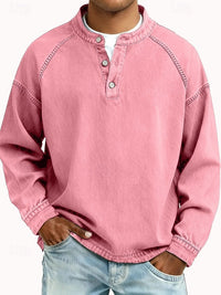 Calor - Soft-Touch-Henleyshirt – Rosa