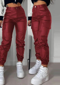 Lira - Legere Kunstlederhose – Rot