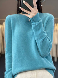 Anette | Warmer Kaschmir-Pullover für kalte Tage – Mehr Blau