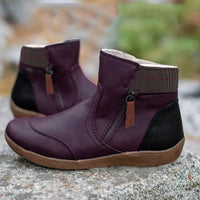 Poilithra | Wasserdichte orthopädische Lederstiefel – Lila