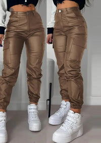 Lira - Legere Kunstlederhose – Braun
