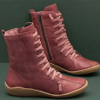 Eyandrae | Der strapazierfähigste Winterstiefel aus Naturleder – Stil und Komfort für kalte Tage – Rosenrot
