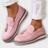 Valentina™ - Runde Nasen Casual Mokassins – Rosa