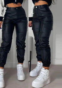Lira - Legere Kunstlederhose – Schwarz