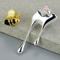 ELIA – Elegante Tropfender Honig & Bienen-Ohrringe aus hochwertigem Sterlingsilber – Silber