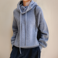 Pullover Damen Rollkragen Mit Kordelzug | Weich & Warm – Grau