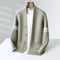Tobias | Herren Taillierte Passform Strickjacke Pullover – Beige