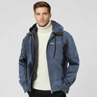 Freizeitjacke für Herren mit Kapuze und Reißverschlus – Blau