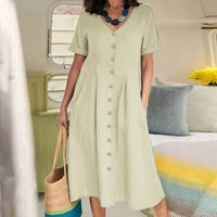 Halle | Elegantes Kleid zur Kontrolle des Bauches – Beige