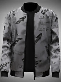 Outy | Outdoor-taugliche Jacke mit Federgrafik – Grau