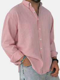 Nicholas | Herren Klassisches Button-Down Hemd – Rosa
