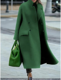 Liathes | Trenchcoat aus Wollmischung für einen lässigen Winter-Style – Grün