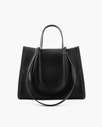 Marie | Elegante Vegane Leder Tote Bag Minimalistische Schultertasche – Schwarz