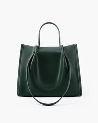 Marie | Elegante Vegane Leder Tote Bag Minimalistische Schultertasche – Grün