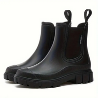 Elegante wasserdichte Regenstiefel für Damen | Bequem – Schwarz