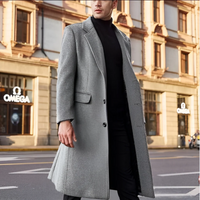 Eleganter klassischer Herrenmantel | Herbst – Grau