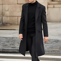 Eleganter klassischer Herrenmantel | Herbst – Schwarz
