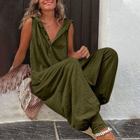 Jhasmine - Eleganter Overall für Damen – Oliv
