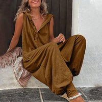 Jhasmine - Eleganter Overall für Damen – Karamell