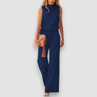 Lior | Armloser Jumpsuit – Blau