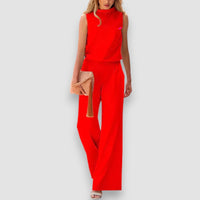 Lior | Armloser Jumpsuit – Rot